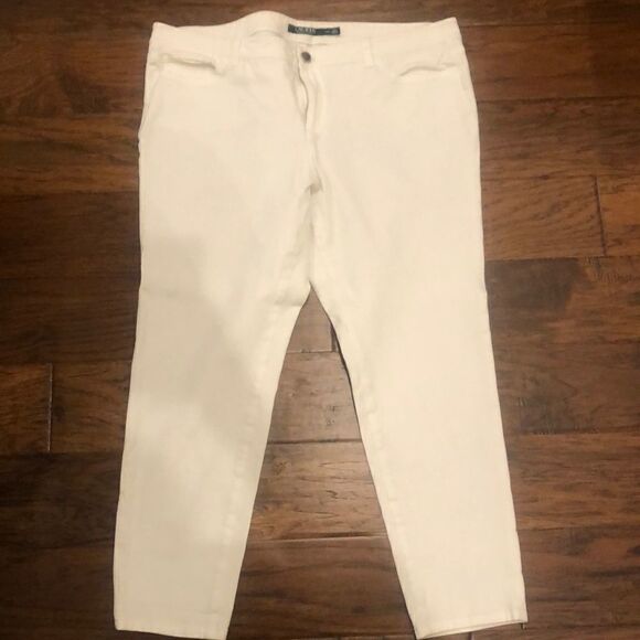 COPY - Ralph Lauren skinny white jeans plus size - Picture 1 of 3